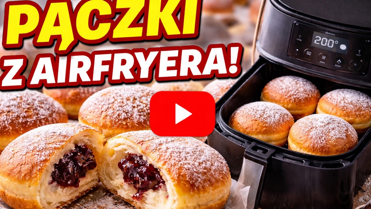 Najlepsze pączki z airfryera – kruche, lekkie i z prawdziwymi powidłami