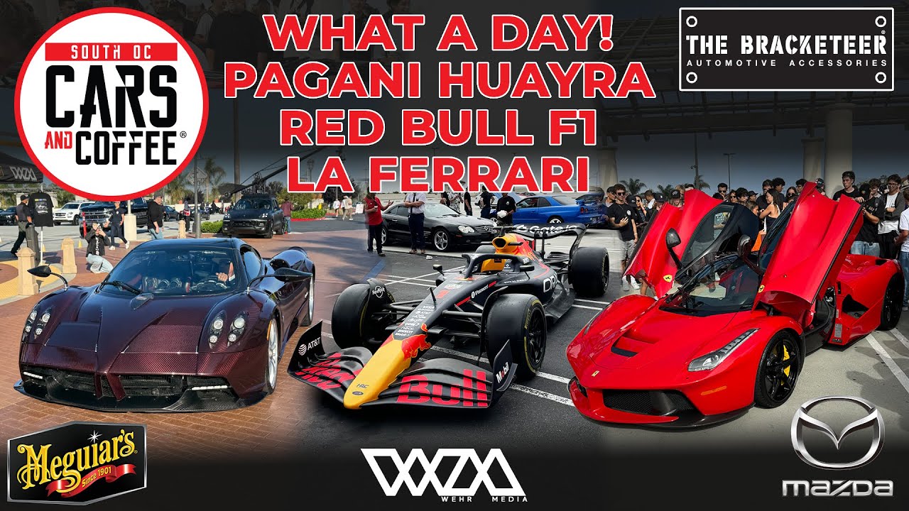 КАКОЙ БЕЗУМНЫЙ ДЕНЬ! PAGANI HUAYRA, @redbull F1, LA FERRARI — South OC Cars and Coffee.
