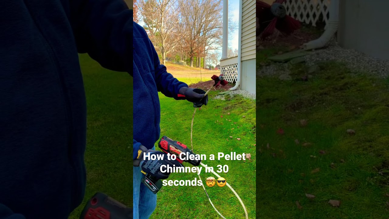How to Clean a Pellet Stove Chimney Vent in 30 Seconds!