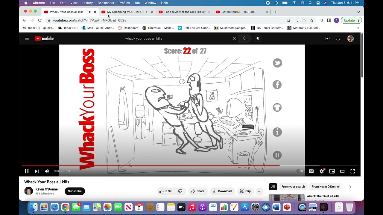 YouTuber Bloopers 130 but Whack Your Boss guy grabs and chokes them
