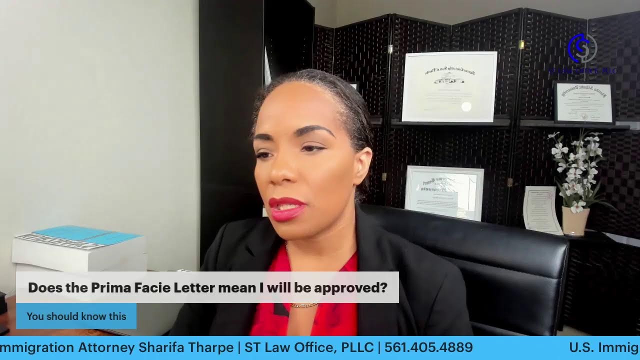 Does the Prima Facie Letter Mean I will be Approved?