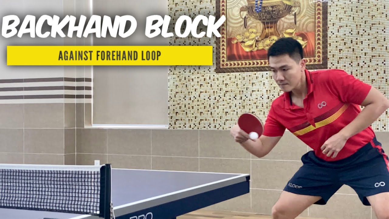 How to make Backhand Block against Forehand Loop increase spin