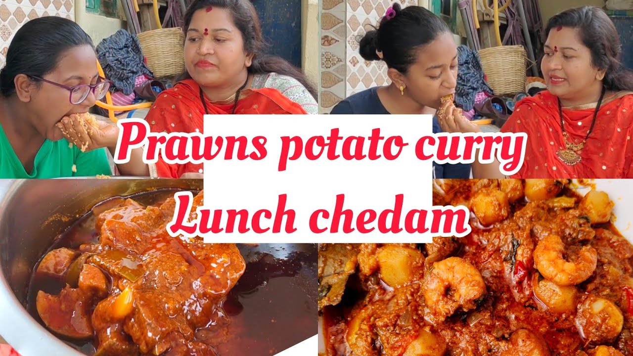 || prawns potato curry lunch chedam || Cherry sathakshi || sathakshi_4811 || cherry sirisha ||
