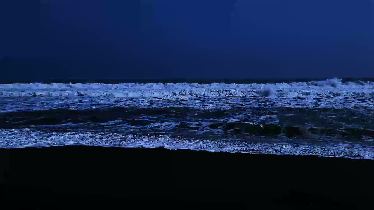 Ocean Sounds for Deep Sleep All Night | Dark Screen Rolling Waves 10 Hours