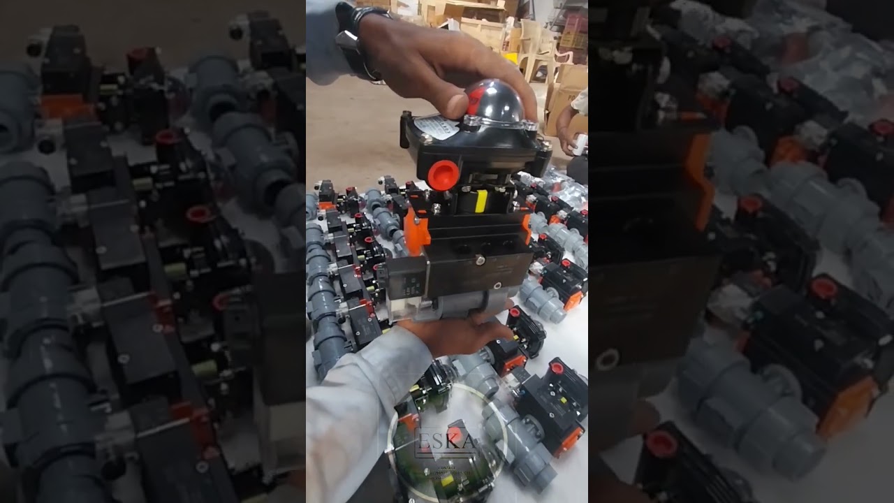 Upvc Ball Valve automation with pneumatic actuator, limitswitch, solenoid Valve #ballvalve #valves