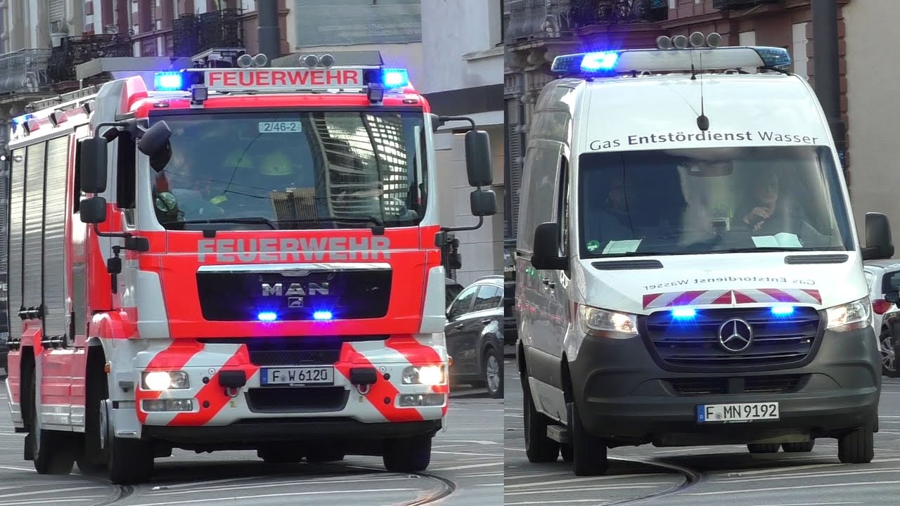 Einsatzfahrten Feuerwehr, Entstördienst, Rettungsdienst und Polizei in Frankfurt am Main