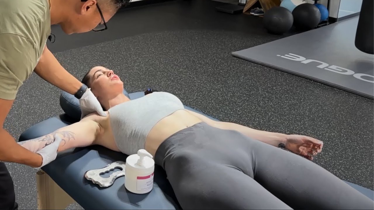 Fitness Model and Group Instructor Tight Chest and Rotator Cuff Release | Bodywork Massage Therapy