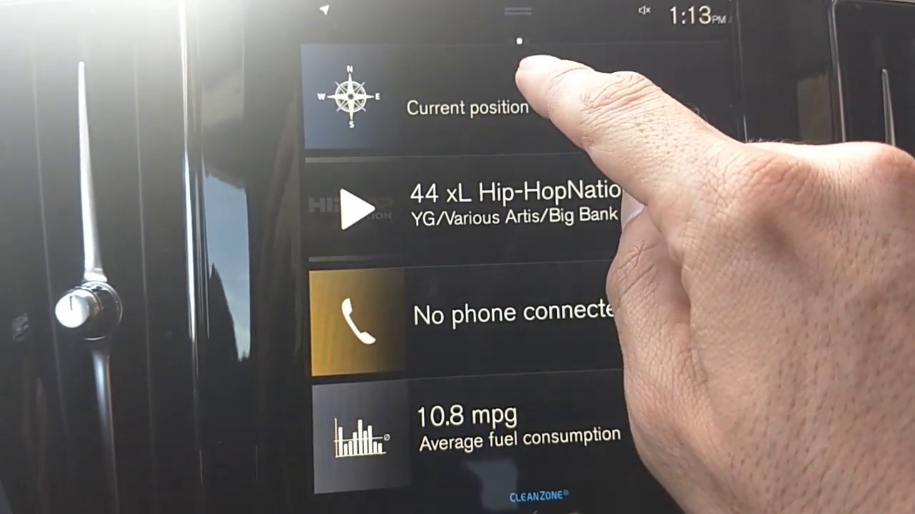 INTRO to Volvo's Infotainment system: SENSUS Touch Screen