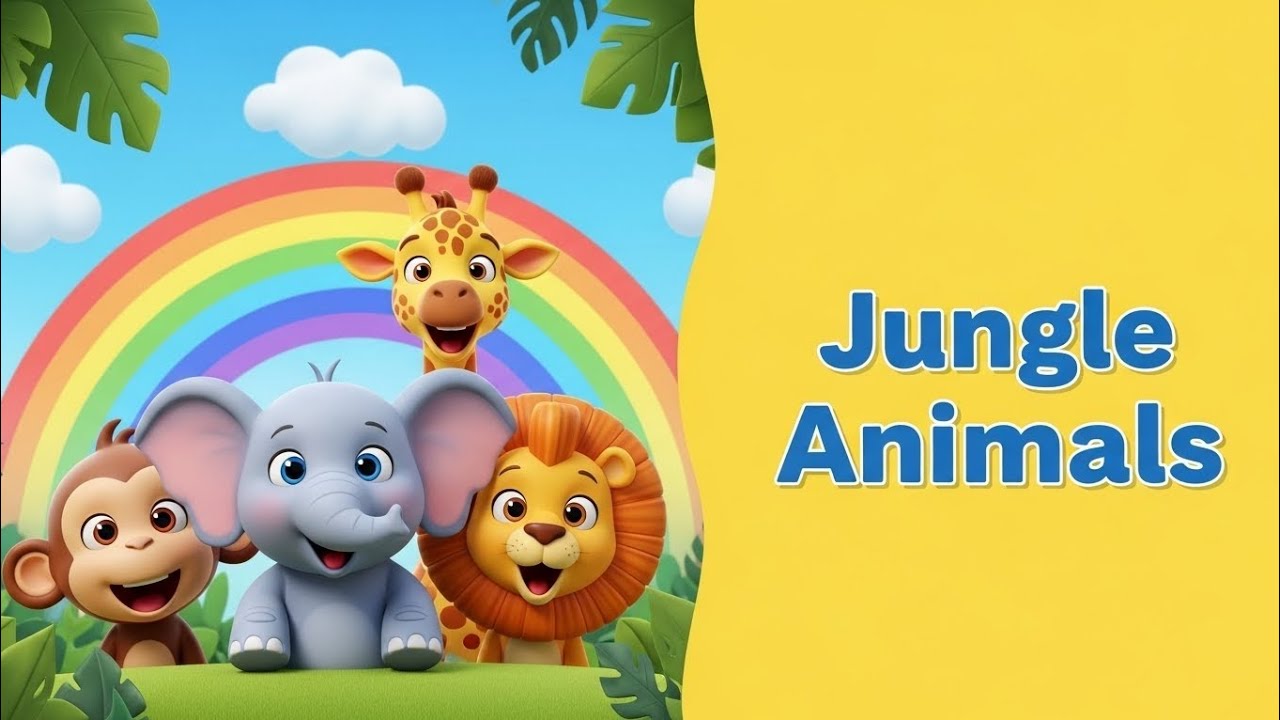Jungle Animals Rhyme in Hindi | Kids Cartoon Song