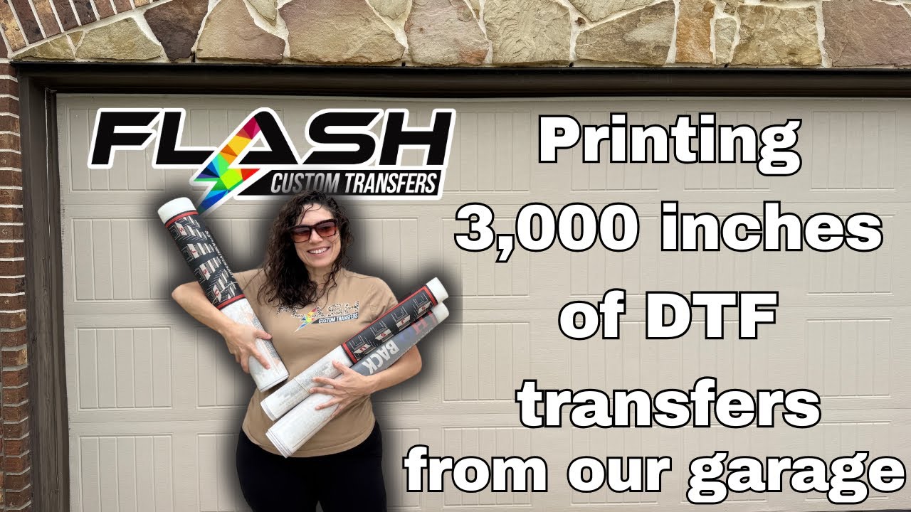 Behind the Scenes at Our DTF Print Shop Flash Custom Transfers| 3,000 Inches of Transfers!