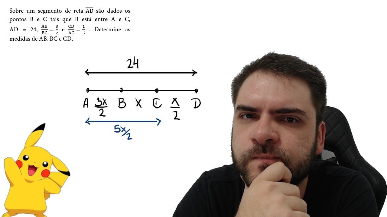 Exercício sobre proporção em segmentos de reta