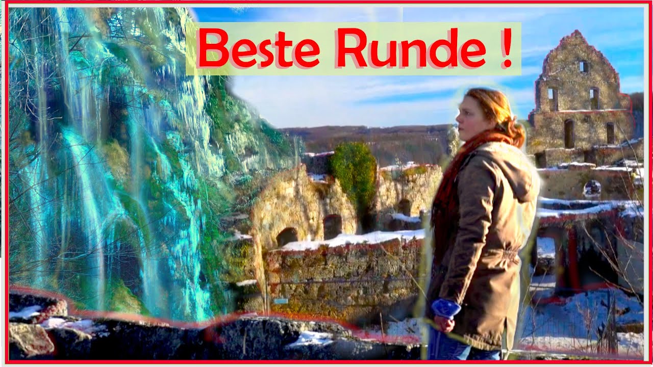 Winter Traumwanderung Bad Urach Wasserfall und Ruine