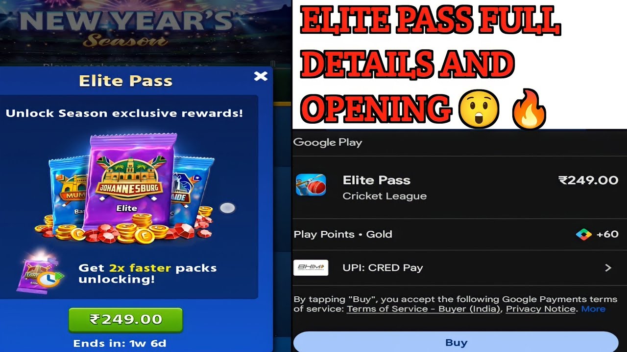 Elite Pass pack main kya kya milta hai 😲 One Shot Open all Elite packs cricket league game