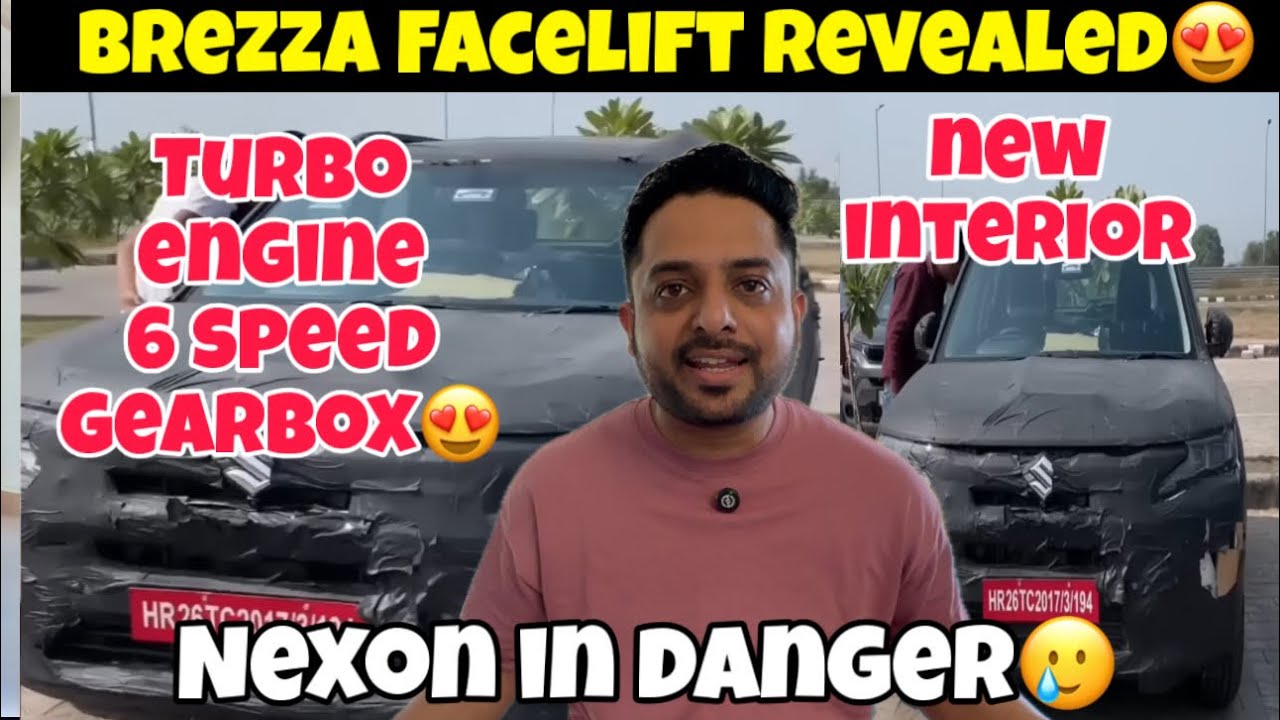 Maruti Brezza Facelift Revealed Again🔥New Engine + 6 Speed Gearbox😳| Nexon In Big Danger🥲