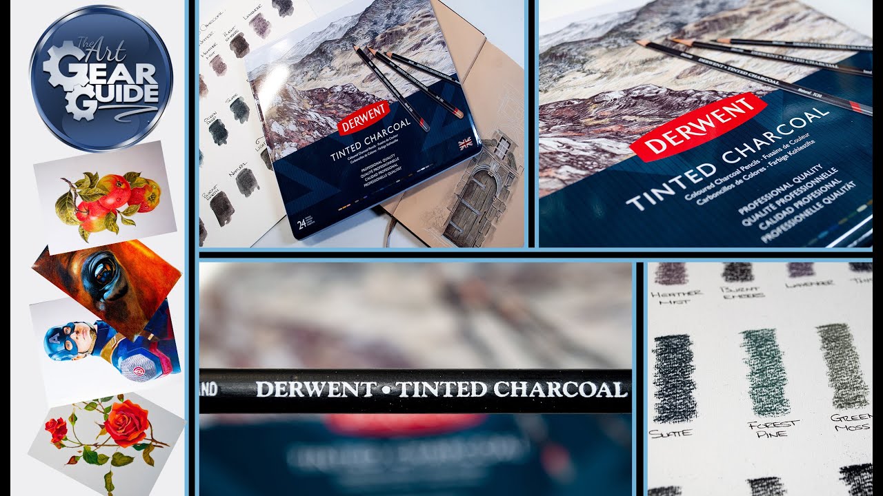Derwent Tinted Charcoal Pencils Review, Tinted Charcoal Pencils By Derwent.