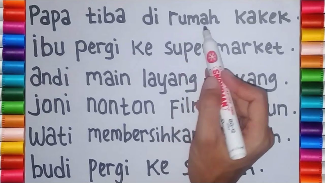 BELAJAR MENULIS DAN MEMBACA KALIMAT BAHASA INDONESIA DENGAN MUDAH UNTUK ANAK - ANAK