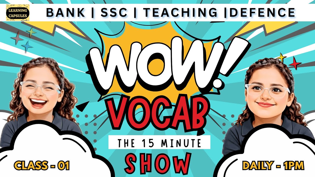 WOW VOCAB | English Vocabulary for Bank, SSC, Defence & Teaching Exams | by Rupam Mam #1