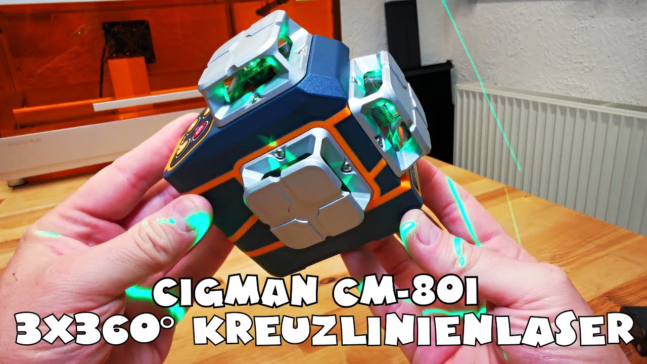 Cigman CM-801 3x360° Kreuzlinienlaser 50m