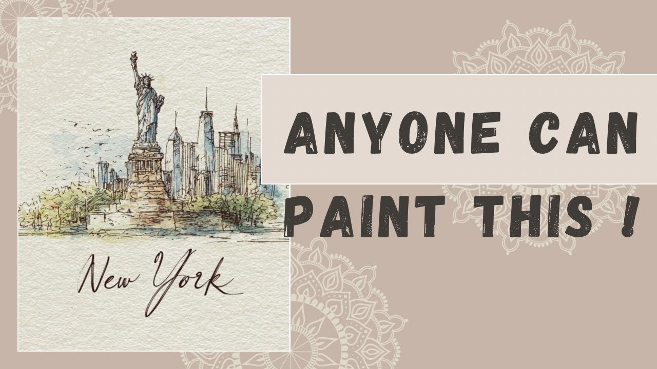 Anyone Can Paint This | Easy Watercolor New Year Postcard