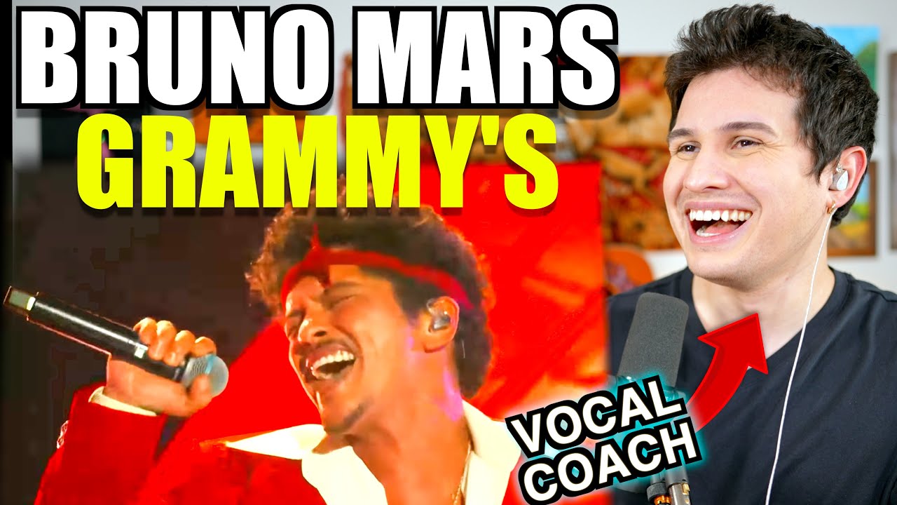 Vocal Coach Reacts to Bruno Mars - I Just Might (LIVE at the Grammy's)