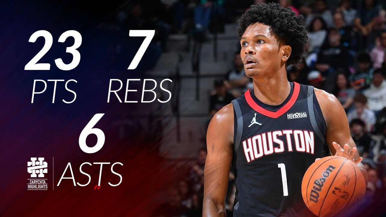 Amen Thompson 23 pts 7 rebs 6 asts vs Spurs 25/26 season