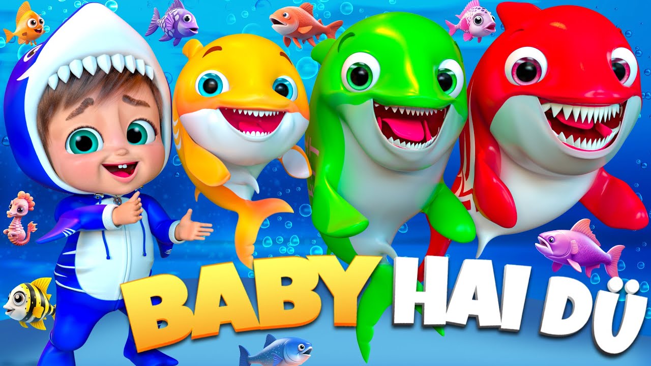 Der lustige Babyhai-Song | Kinderreime für Kinder | Tanzlieder |Super Luca Deutsch #kinderlieder
