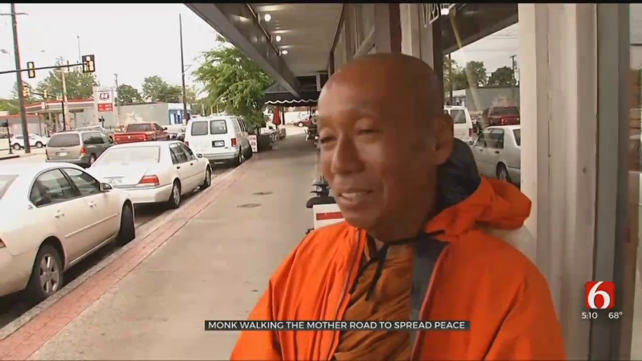 Buddhist Monk Makes Stop In Tulsa During Walk Across America