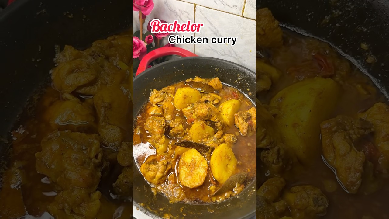 Bachelor Chicken curry 😋#assamesevlogger #ytshorts #foodie #vlog #assamese #recipe #chicken