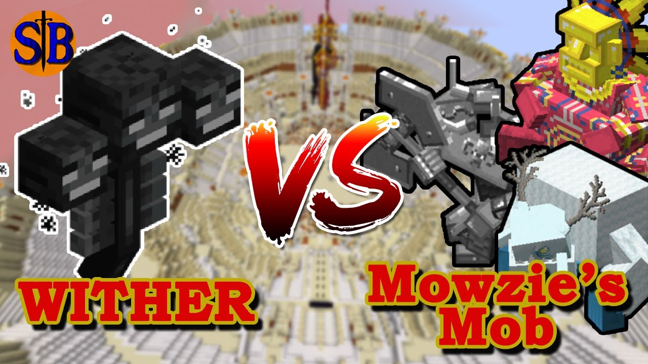 WITHER VS MOWZIE'S MOBS | Minecraft mobs battle