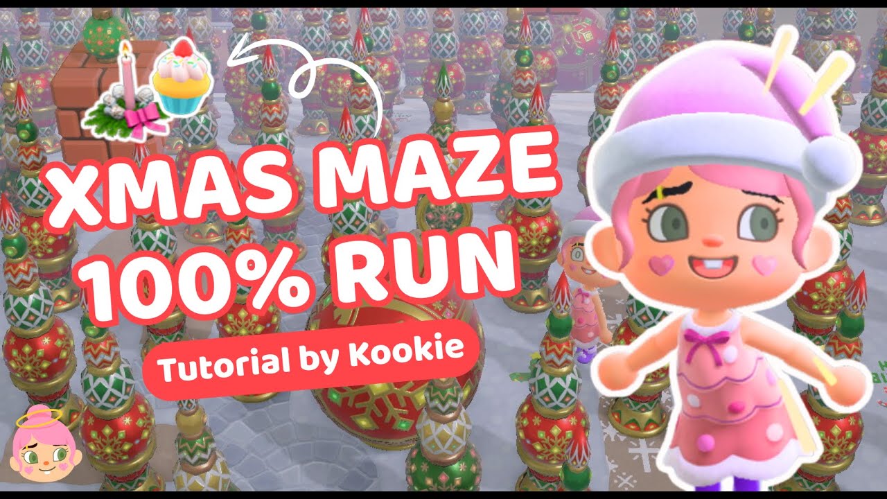 🎄XMAS MAZE🎄100% TUTORIAL - By Kookie Crossing | Animal Crossing New Horizons