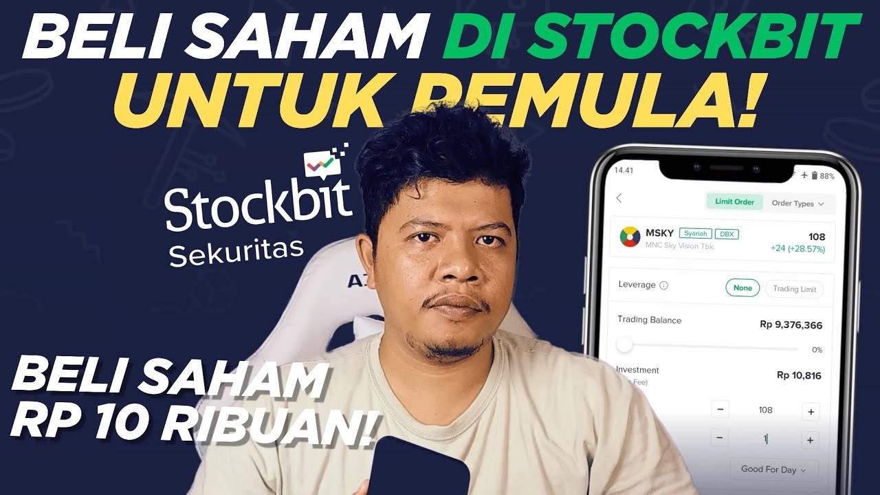 KHUSUS PEMULA⁉️ CARA BELI SAHAM DI APLIKASI STOCKBIT 2026! BELI SAHAM DENGAN MODAL 10 RIBU RUPIAH!