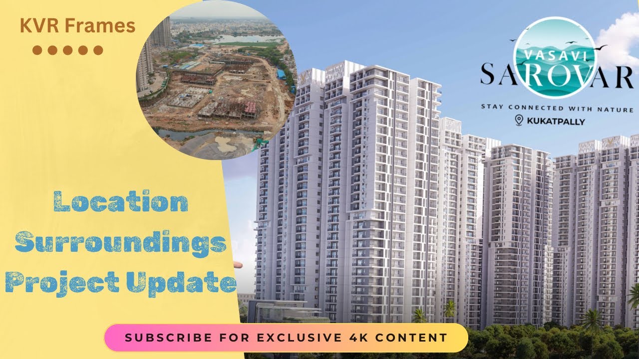 Vasavi Sarovar | Aerial 4K Tour | Lake View Community | Kukatpally - Hitec City | Hyderabad