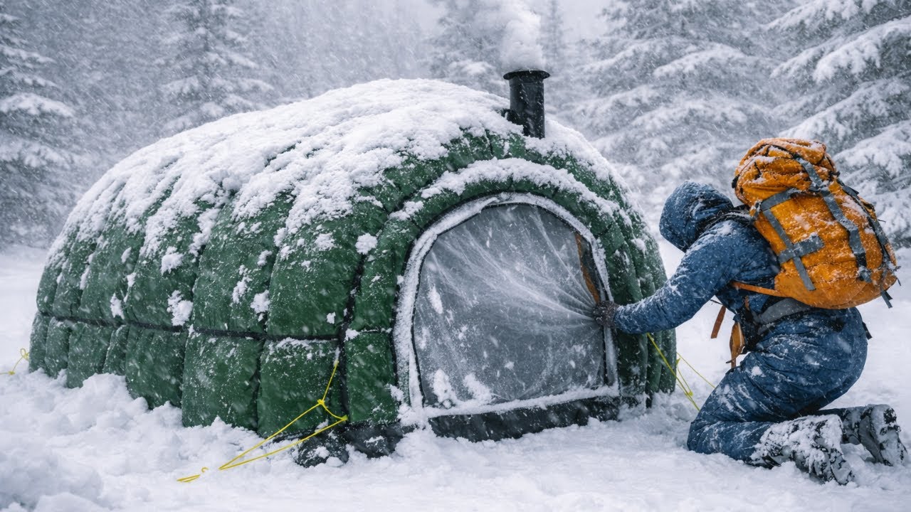 Surviving EXTREME Heavy Snow in a Log Cabin | Life Off The Grid