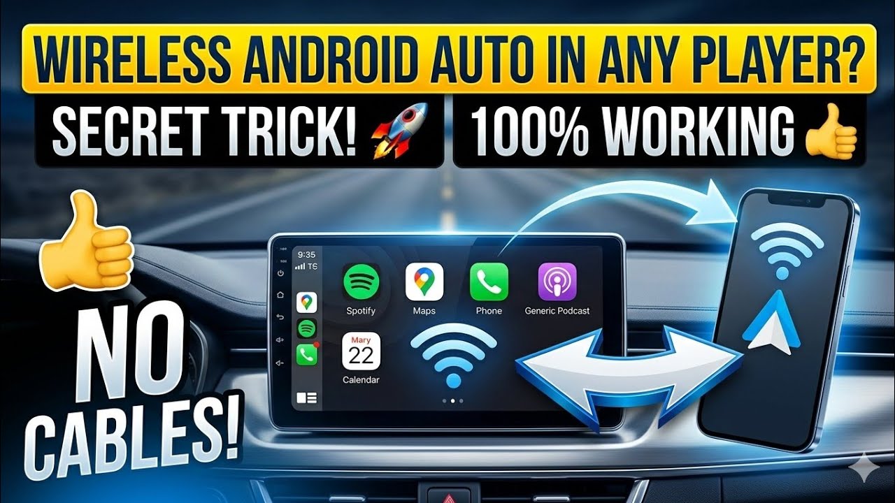 Secret Trick 😳 Enable Wireless Android Auto on Any Stereo! 🔥