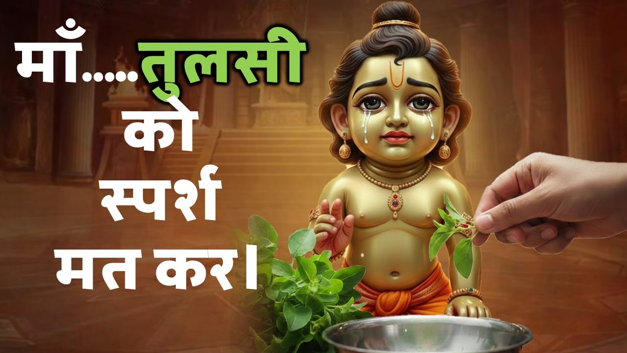 लड्डू गोपाल जी की सत्य घटना/ तुलसी के पत्ते तोड़ने पर रोने लगे लड्डू गोपाल।