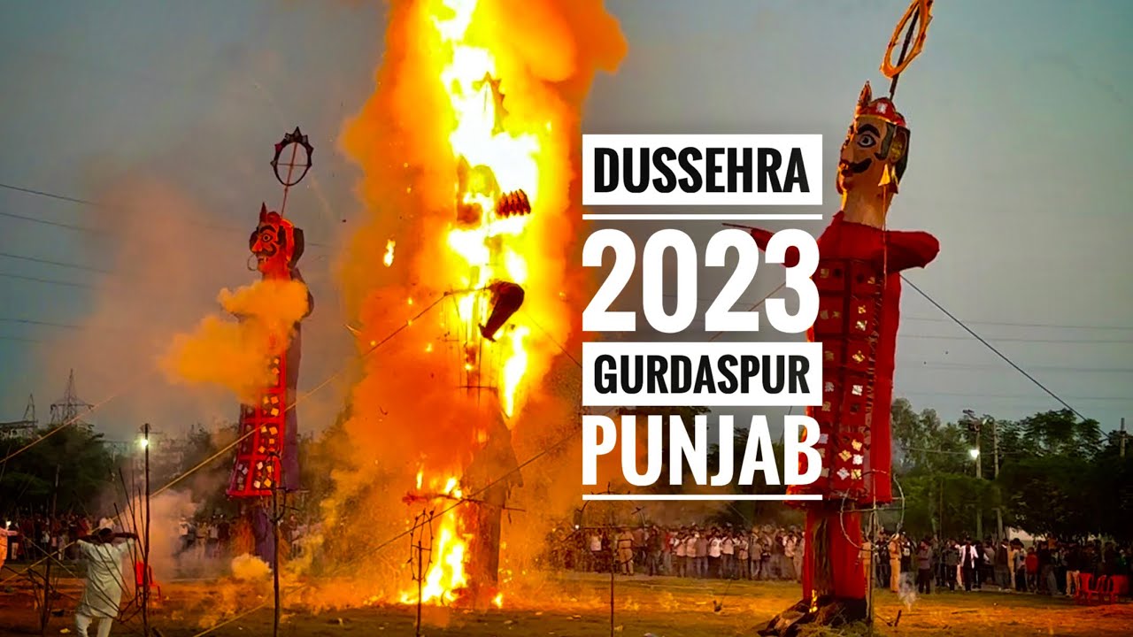 🔥 Dussehra 2023 Gurdaspur - Ravan Burning & Grand Celebrations | Must-Watch Event!