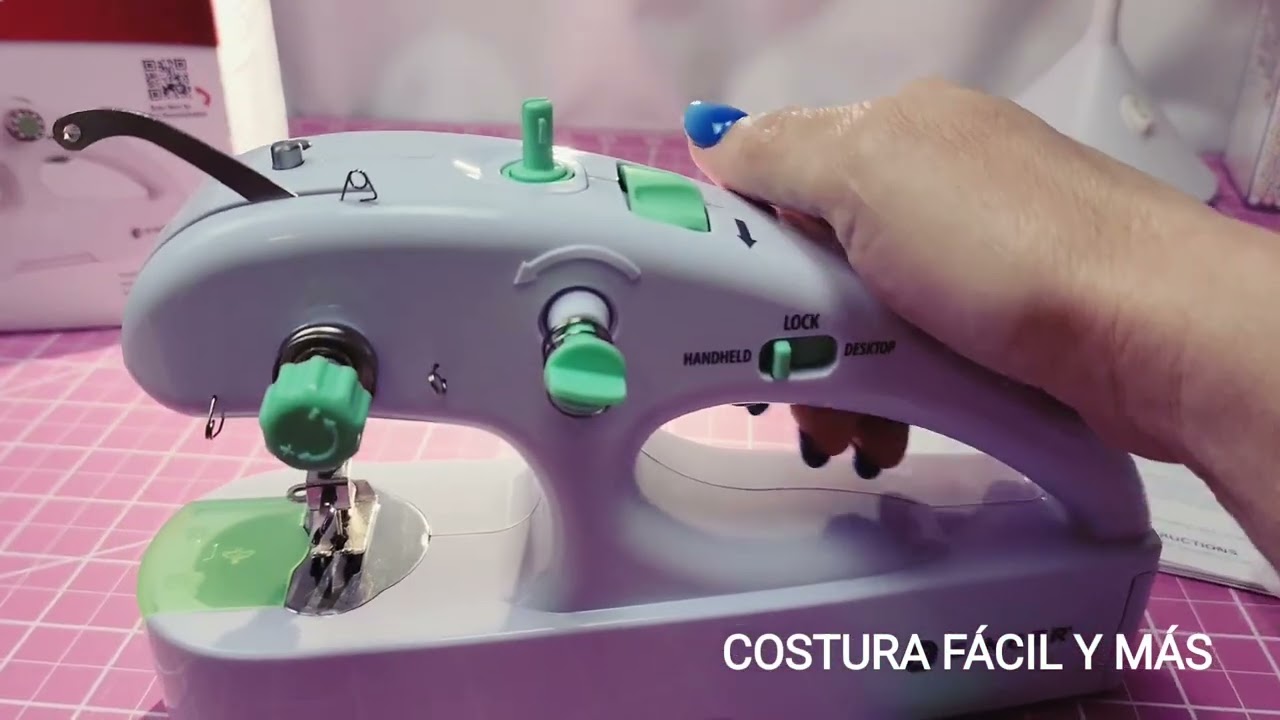 COMO FUNCIONA LA MINI MÁQUINA DE COSER SINGER STITCH QUICK. MIRALA COSER. MÁQUINA DE REMENDO.