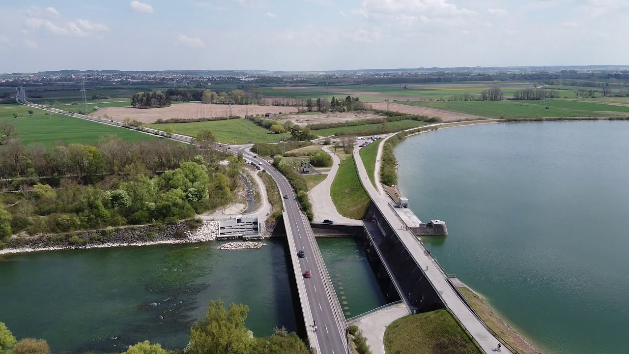 DJI Mavic mini  3.testflug lechstaustufe 23 bei augsburg