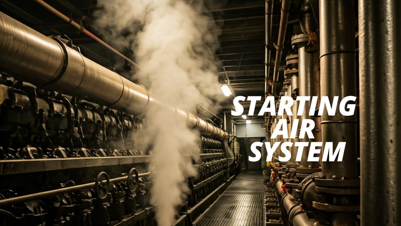 Ship main engine starting air system