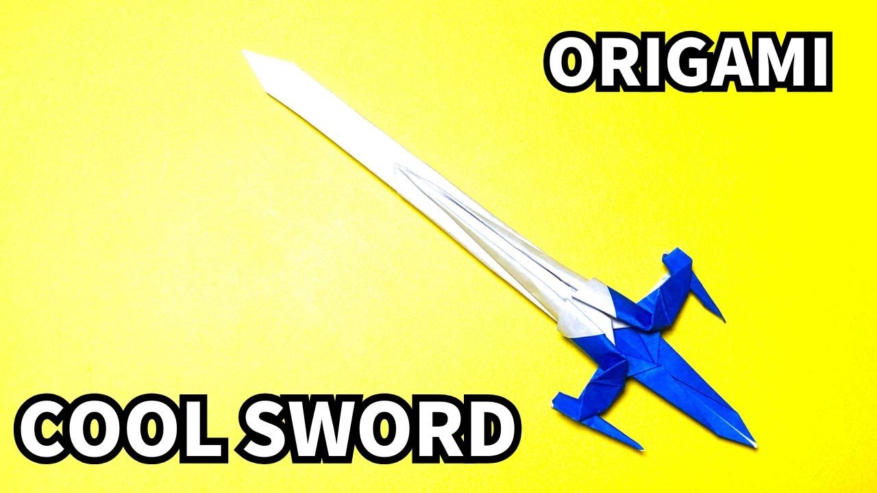 How to make an easy origami cool sword 7