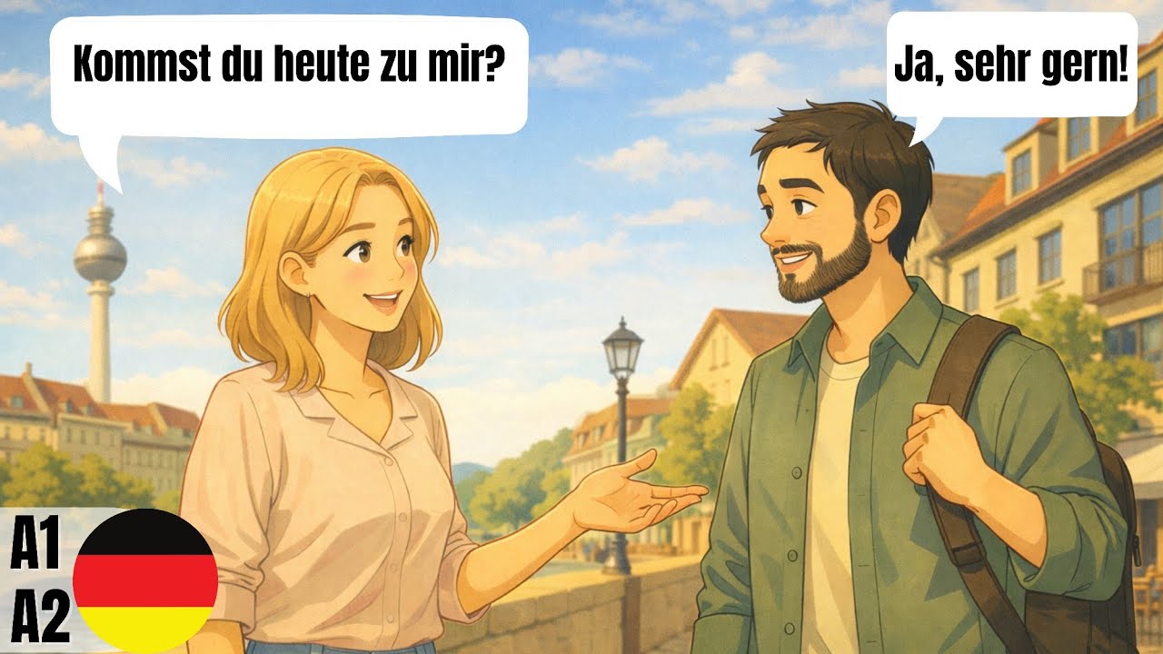 German Dialogue Practice for Beginners | Useful Dialogues in German (A1–A2 Level)