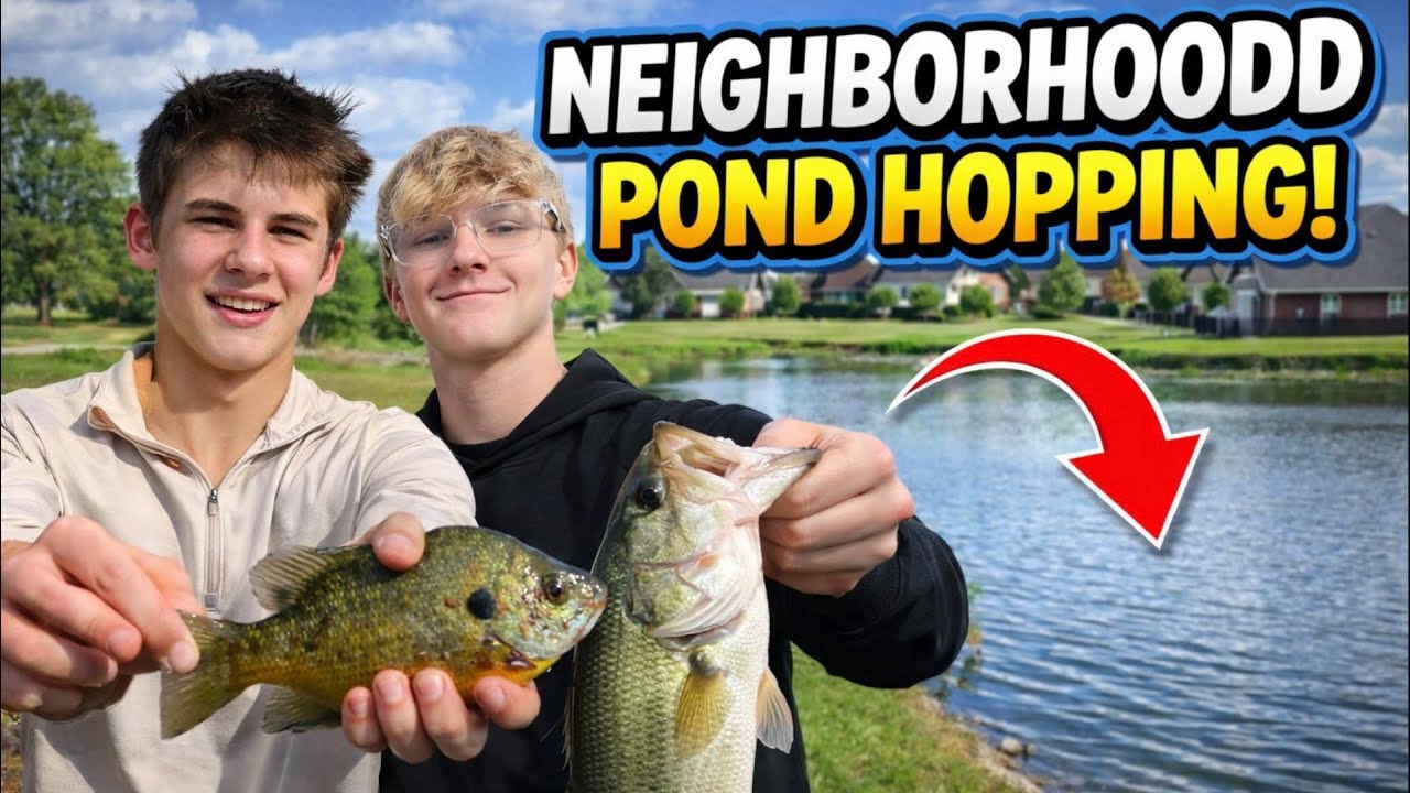 Neighborhood Pond Hopping Fishing Challenge!