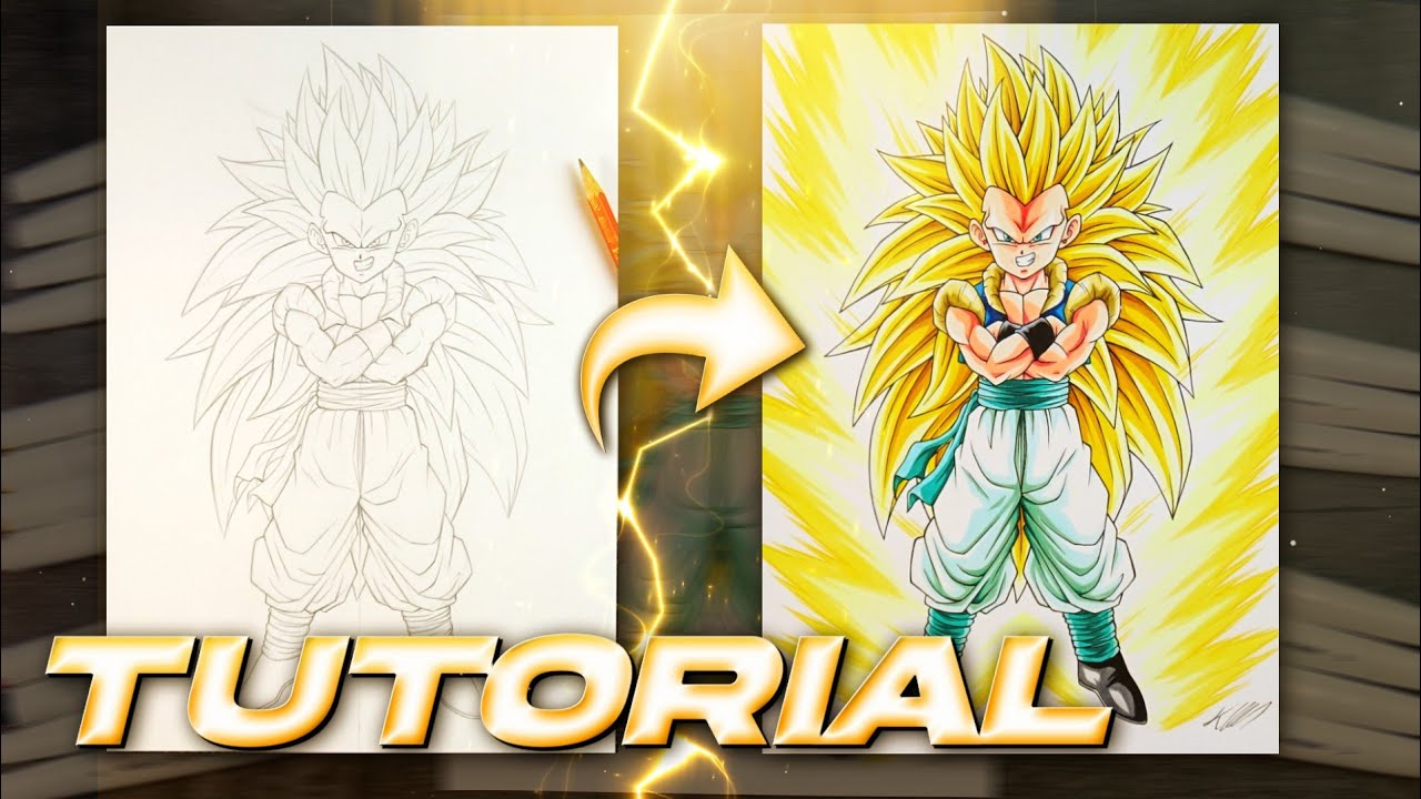How to Draw Gotenks SSj3 Full Body | Drawing Tutorial