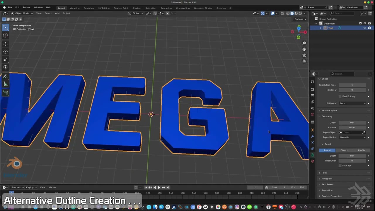 Making Outlined Text