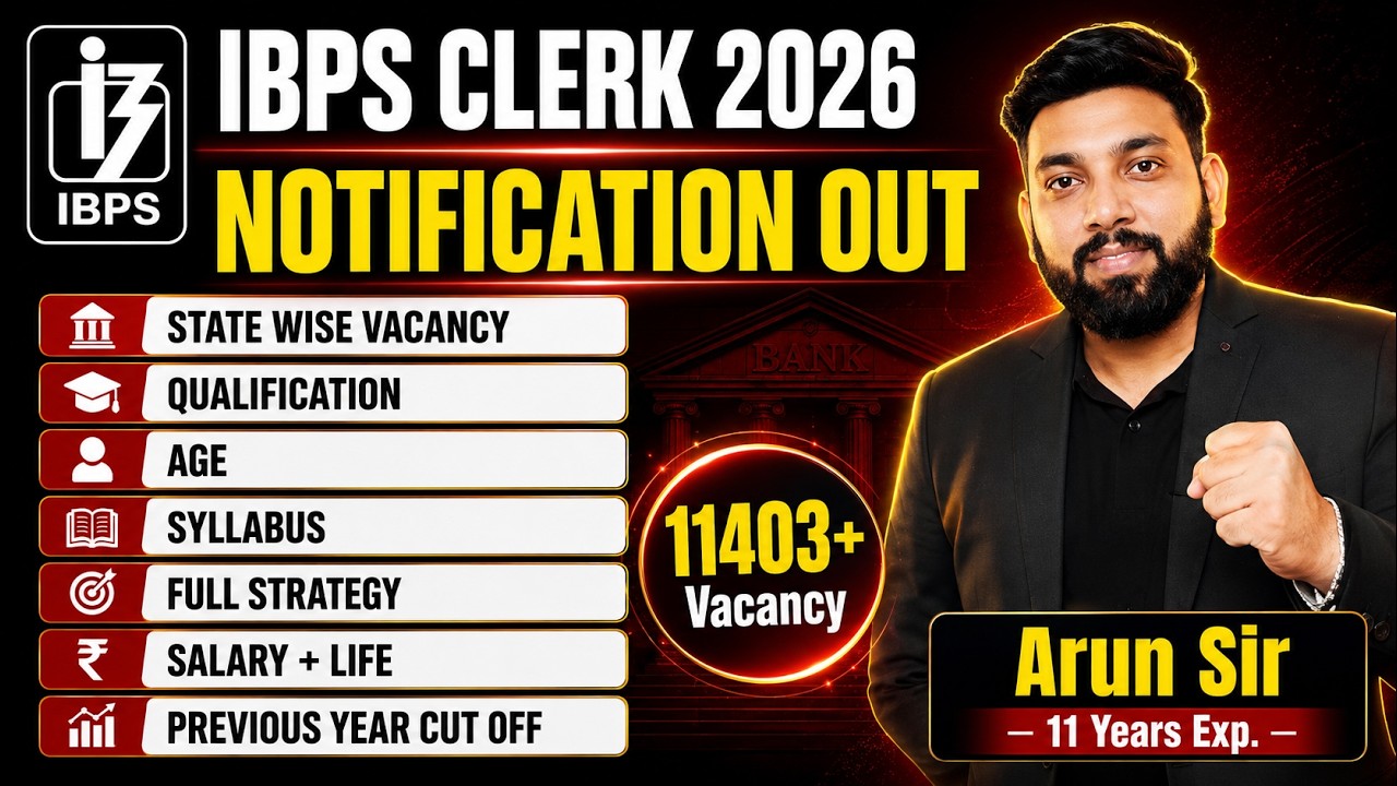IBPS Clerk 2026 Notification Out | Vacancy, Eligibility, Age Limit, Exam Date & Apply Online
