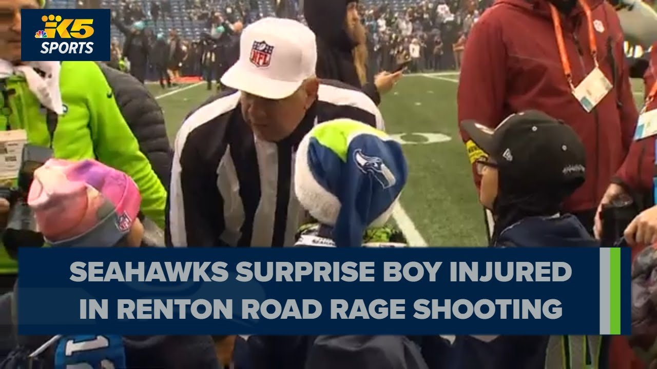 Seahawks surprise 9-year-old boy who was hurt during road rage shooting