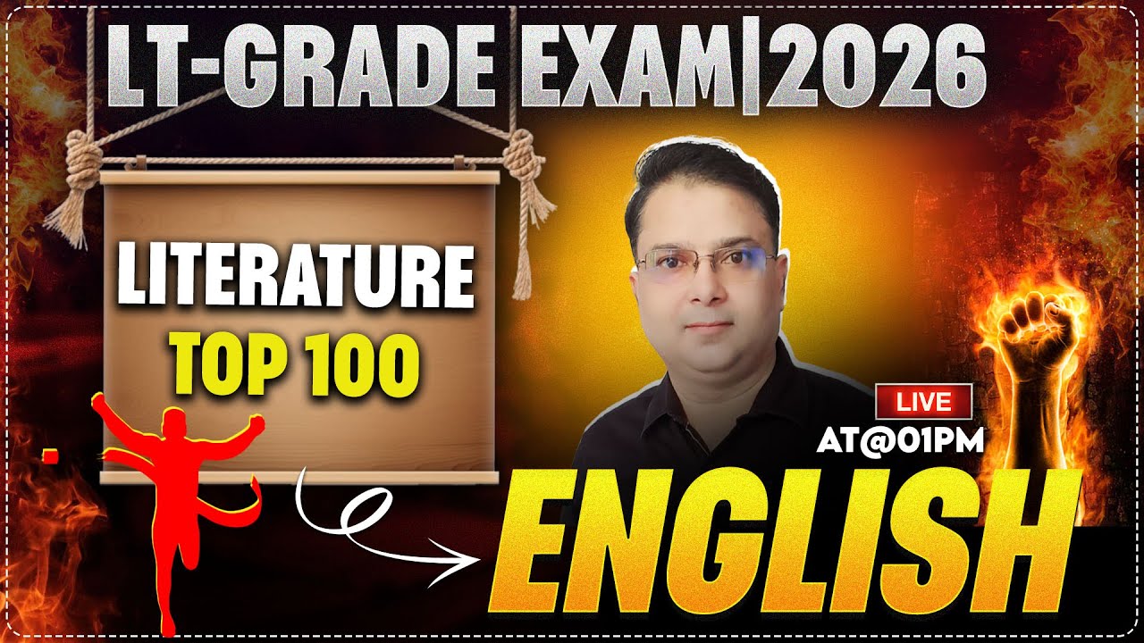 LT-GRADE EXAMS  | 2026 | ENGLISH GRAMMER |  Literature Top 100 | BY SP MISHRA SIR