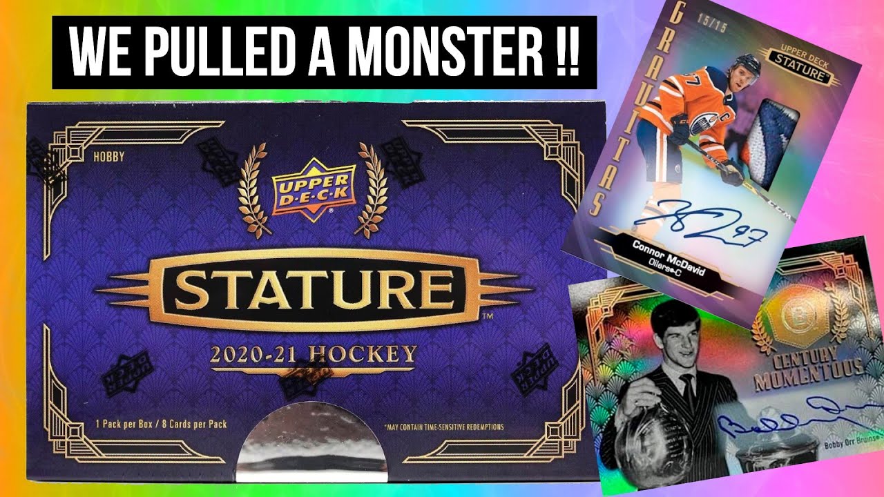 BIG HIT !! 2020-21 Upper Deck Stature Hockey Hobby Box Break !