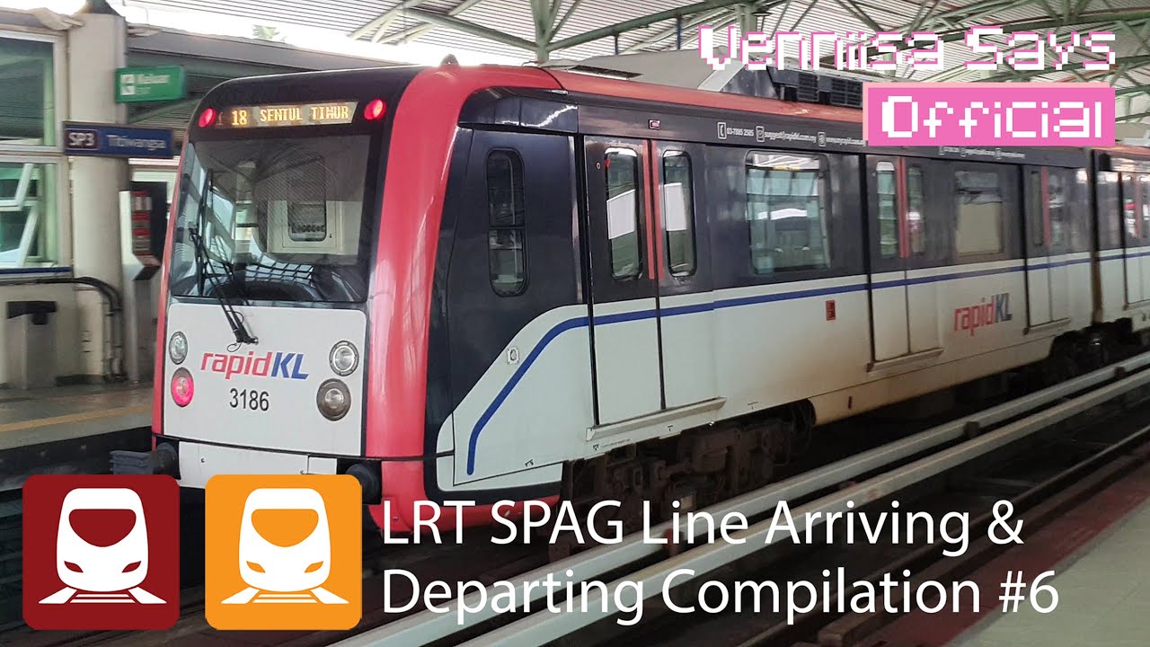LRT SRI PETALING/AMPANG LINE ARRIVING & DEPARTING COMPILATION #6